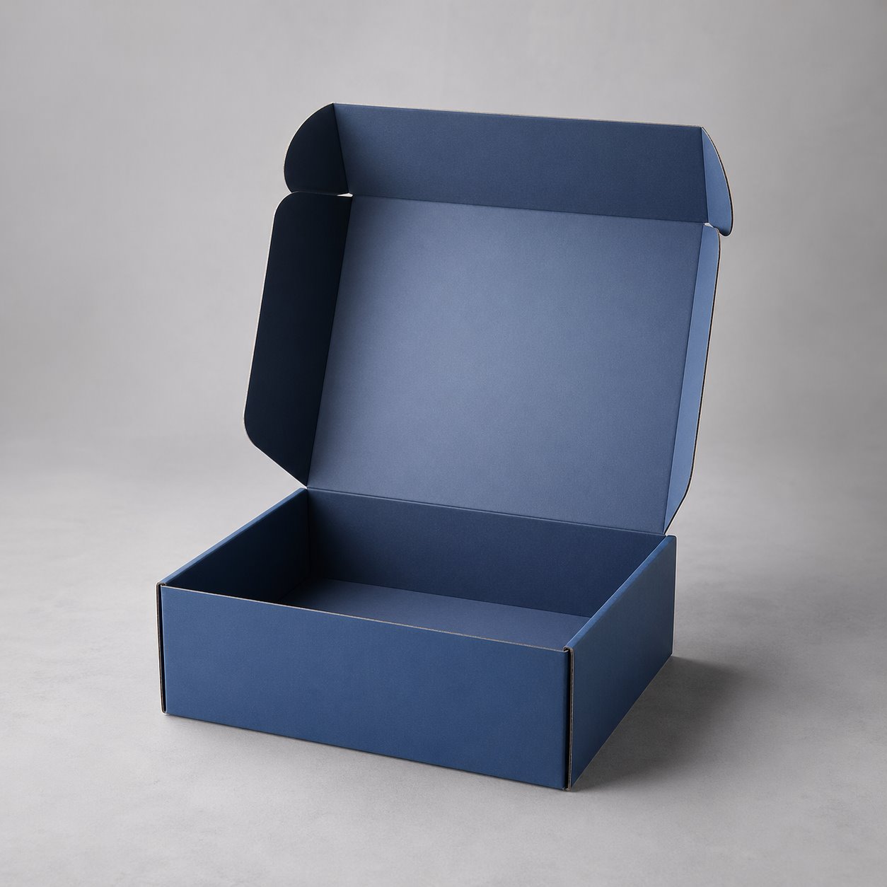 BlueSecure Mailer Box packaging feature image showing Professional Calm: Trust Delivered in Blue