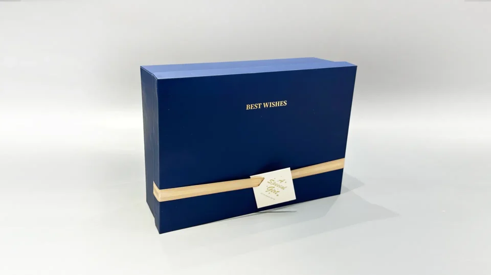 Blue Luxury lift-off lid gift box