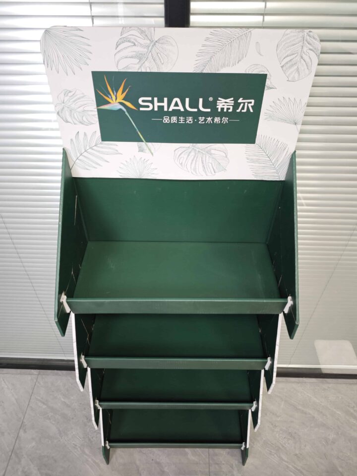 custom 4-layer tray floor display