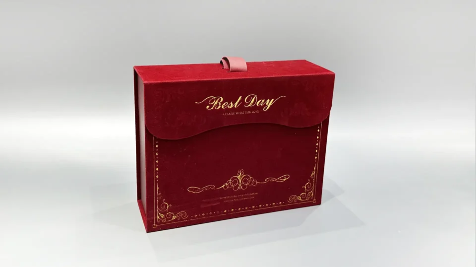 luxury custom flip top gift box with string
